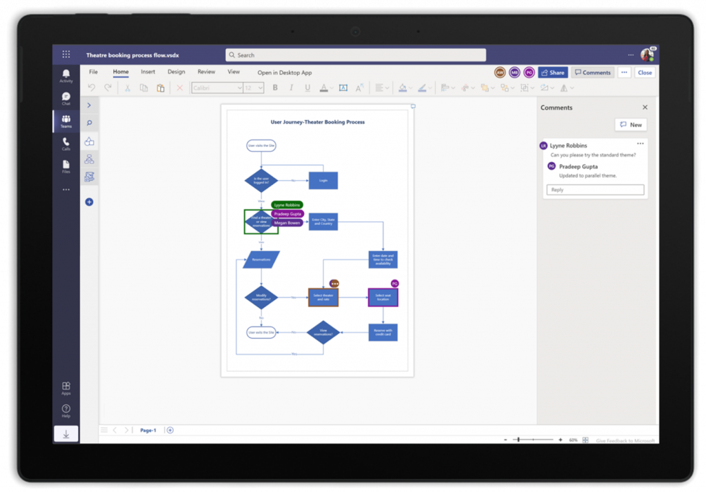 Visio Integration in Teams