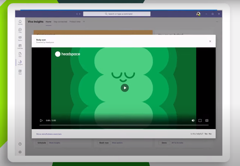 Microsoft Headspace Body Scan video