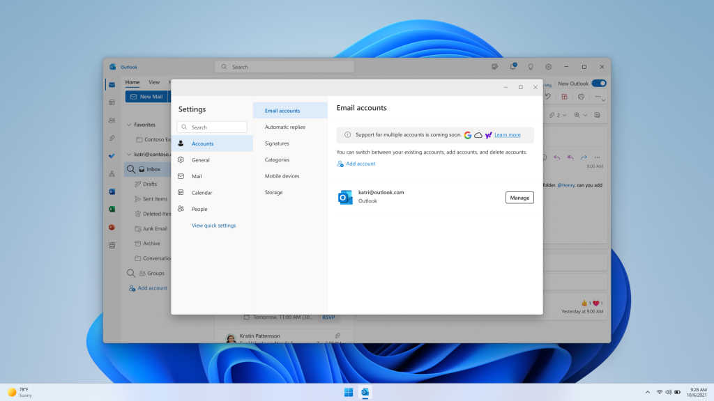 Einbindung von Microsoft-Konten im neuen Outlook auf dem Desktop