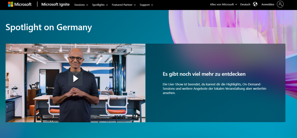 Spotlight on Germany Microsoft Webseite